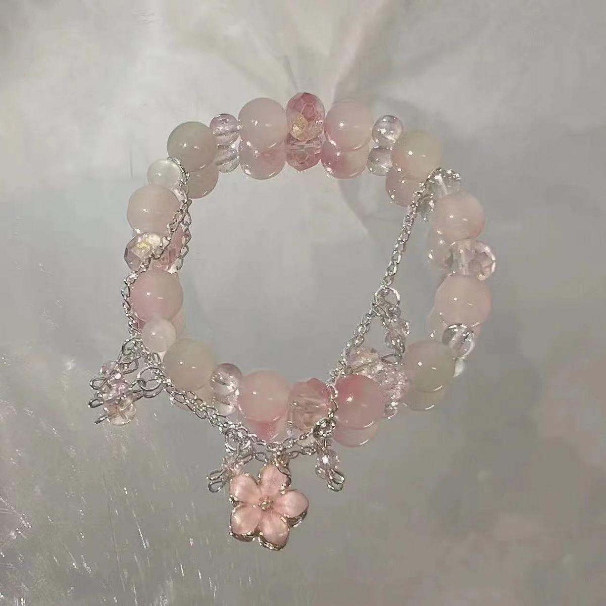 Viral TikTok Hello Kitty Beaded Bracelet, DIY Couple Bead Bracelets, Cute Cartoon Jewelry Gift for Girlfriends & Best Friends