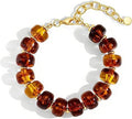 Chunky Beaded Bracelets for Women Boho Multicolor Acrylic Resin Beads Bracelet Adjustable Statement Bracelet Summer Beaded Jewelry